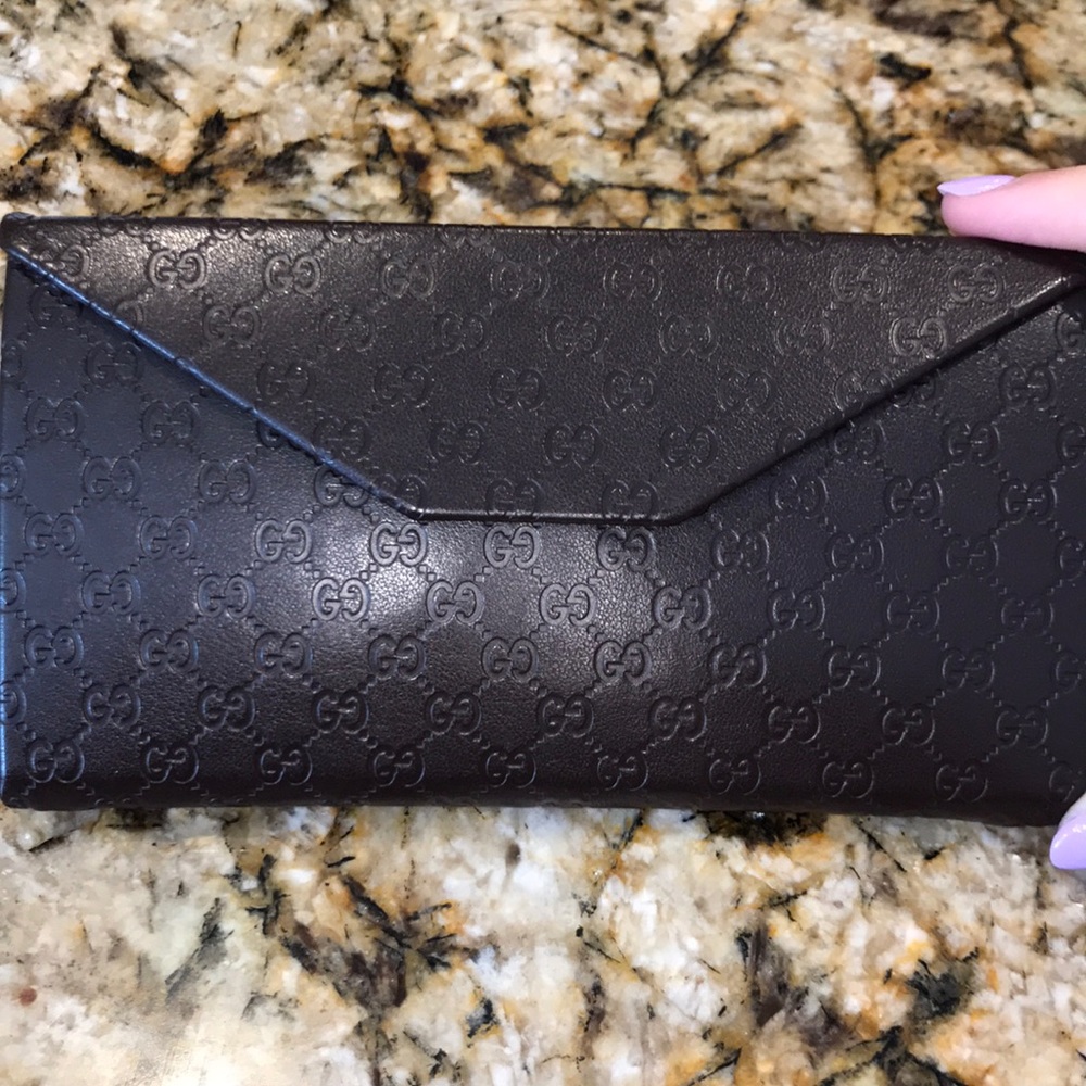 Large Gucci guccissima sunglass case